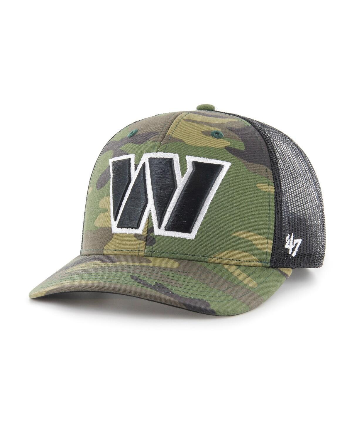 Mens 47 Camo/Black Washington Commanders Trucker Adjustable Hat Product Image