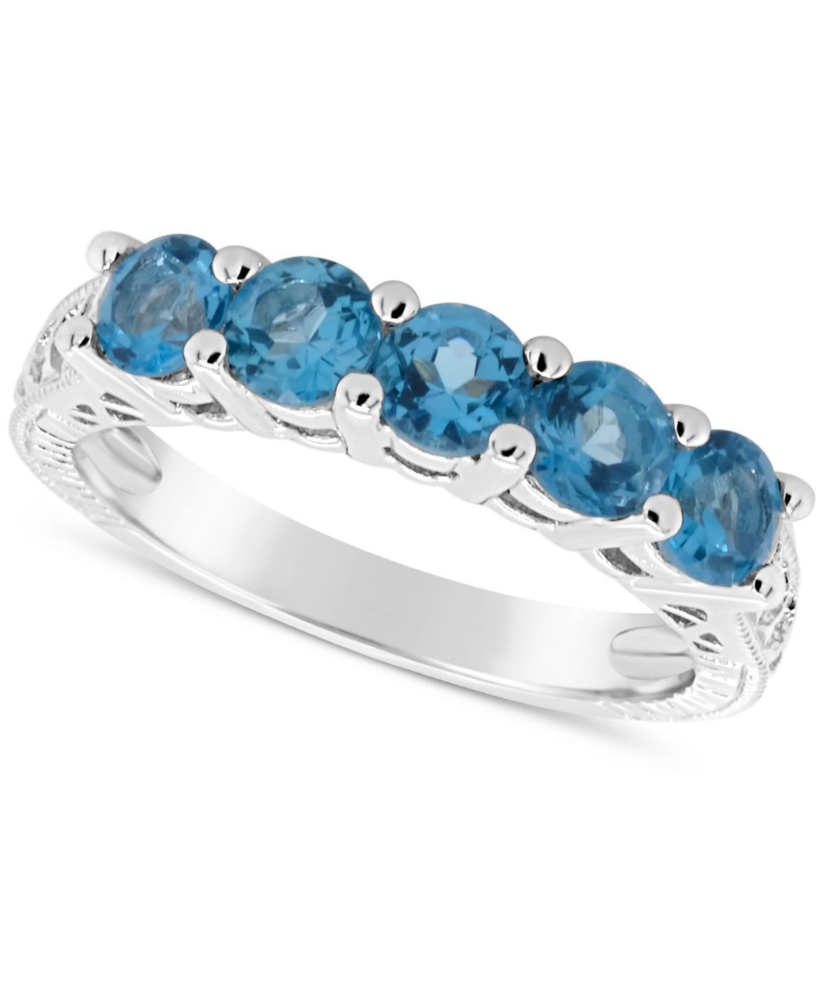 Blue Topaz (1-1/2 ct. t.w.) Ring in Sterling Silver (Also Available in Other Birthstones) Product Image