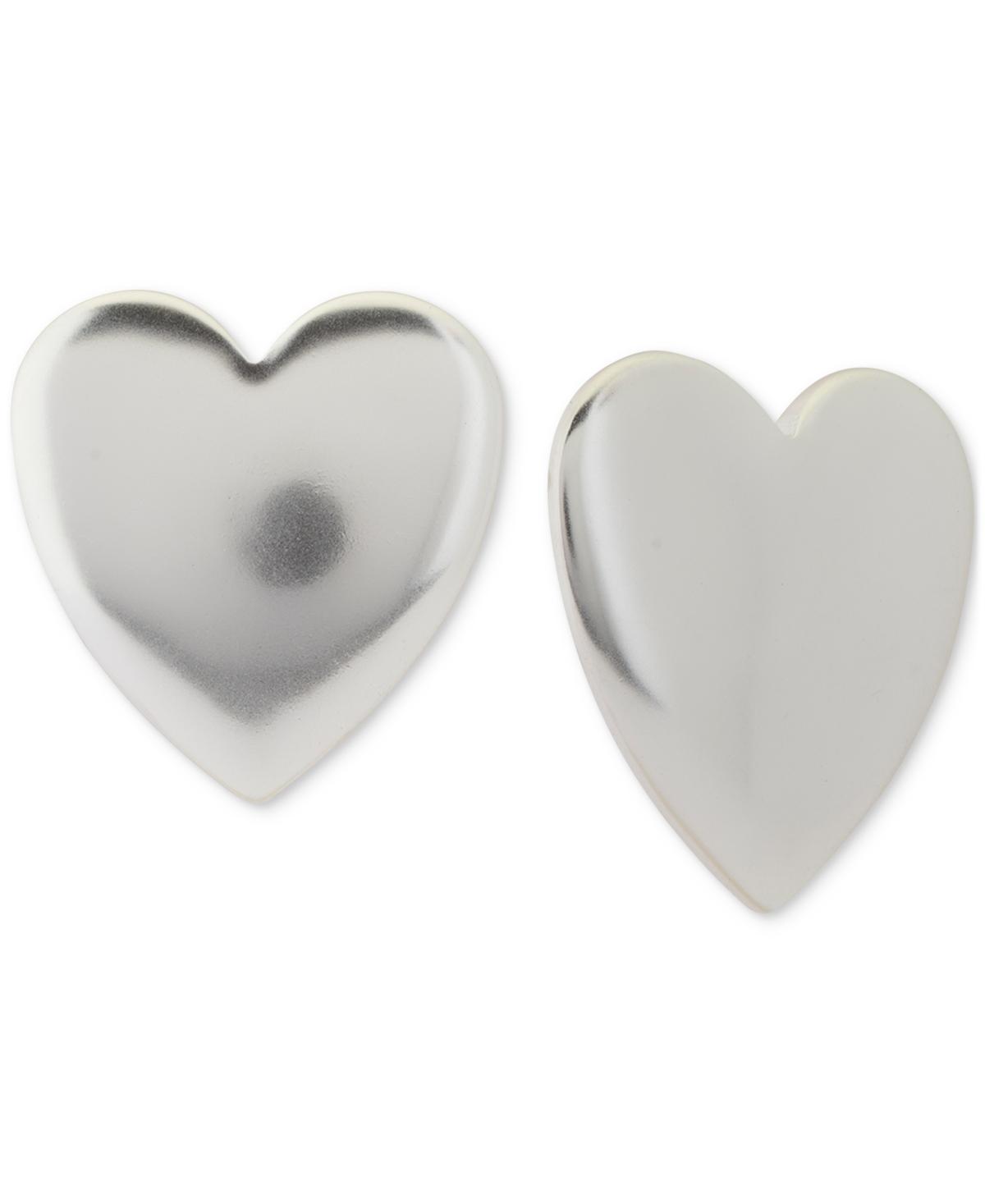 Lucky Brand Puffy Heart Statement Button Earrings Product Image