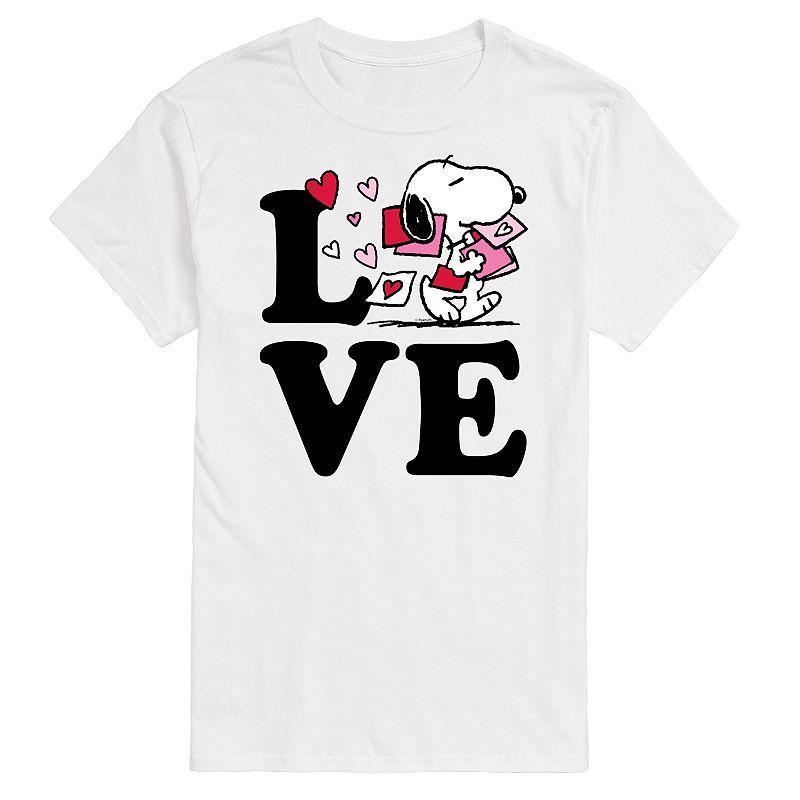 Big & Tall Peanuts Love Snoopy Tee, Mens Product Image