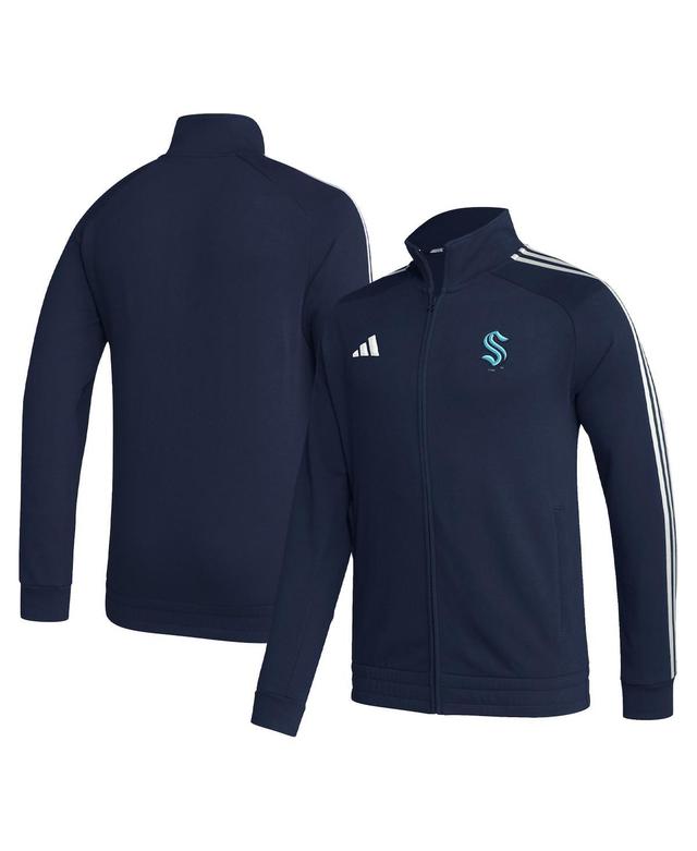 Mens adidas Deep Sea Blue Seattle Kraken Raglan Full-Zip Track Jacket Krk Blue Product Image