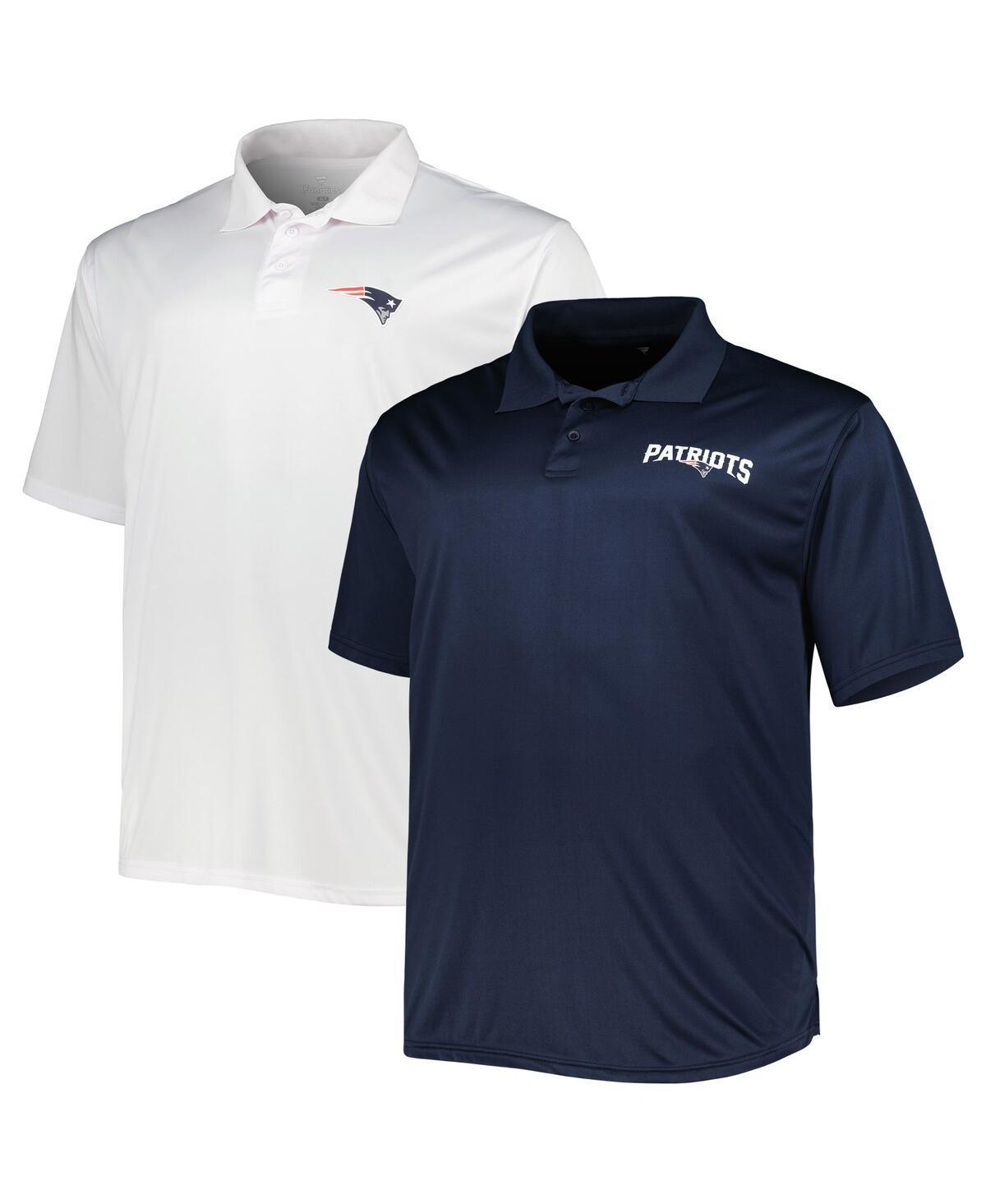 Mens Fanatics Navy New England Patriots Big and Tall Solid Two-Pack Polo Shirt Set - Navy Product Image