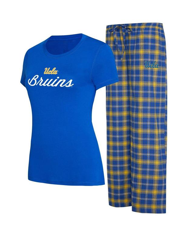 Womens Concepts Sport Royal/Gold UCLA Bruins Arctic T-Shirt & Flannel Pants Sleep Set Product Image