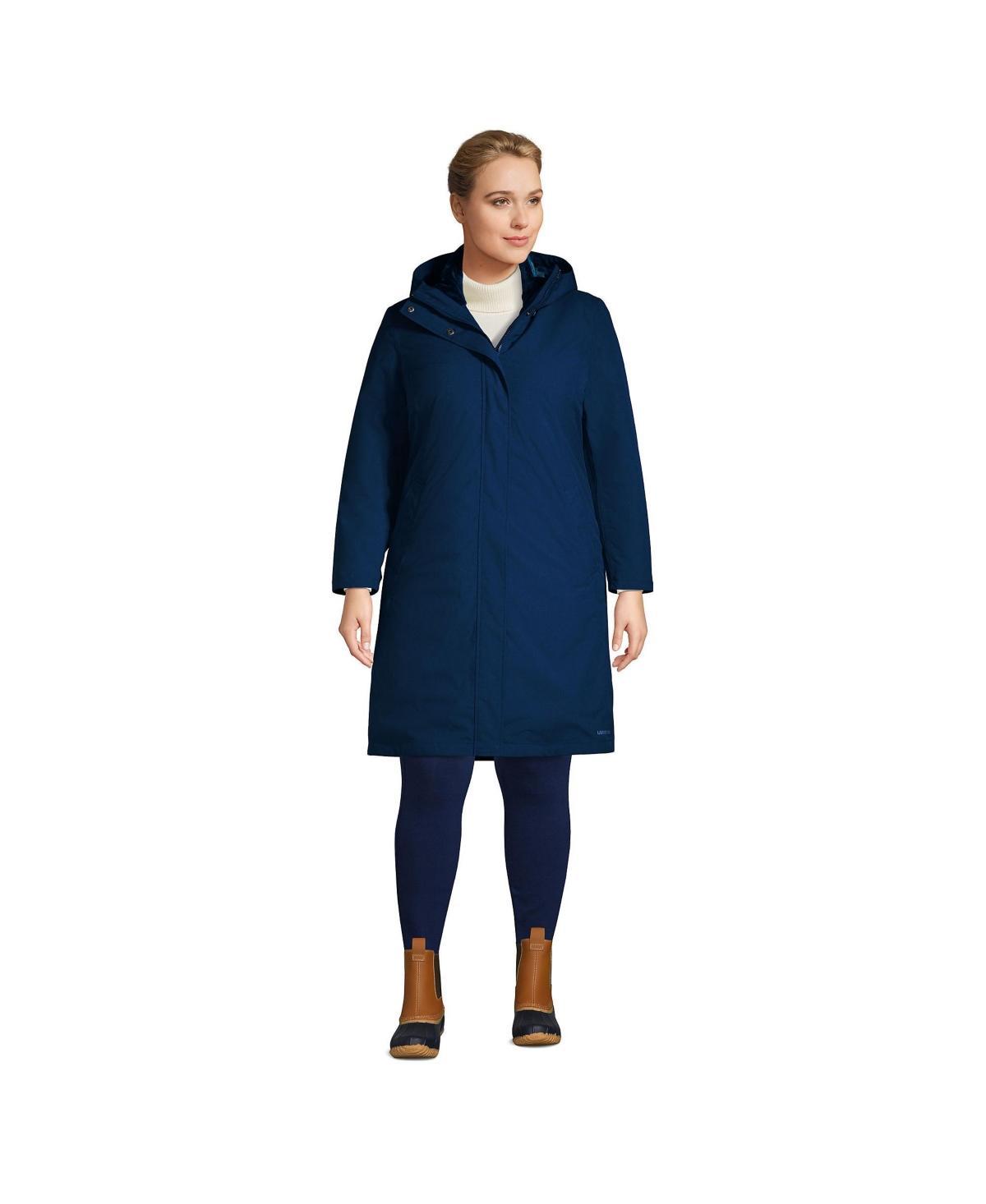 Lands End Plus Size Insulated 3 in 1 Primaloft Parka - Deep sea navy Product Image