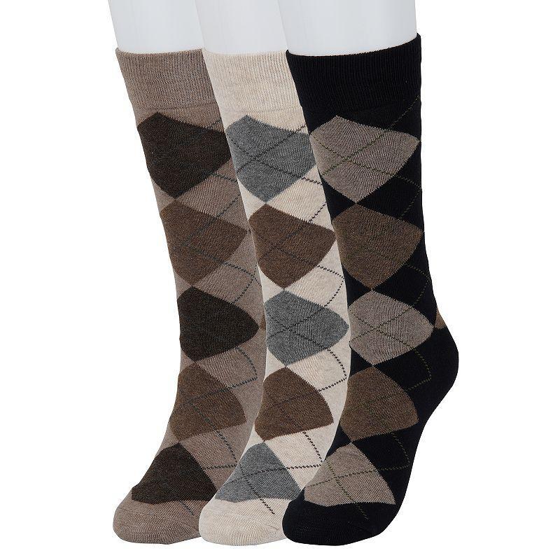 Mens Sonoma Goods For Life 3-pack Patterned Dress Socks Product Image