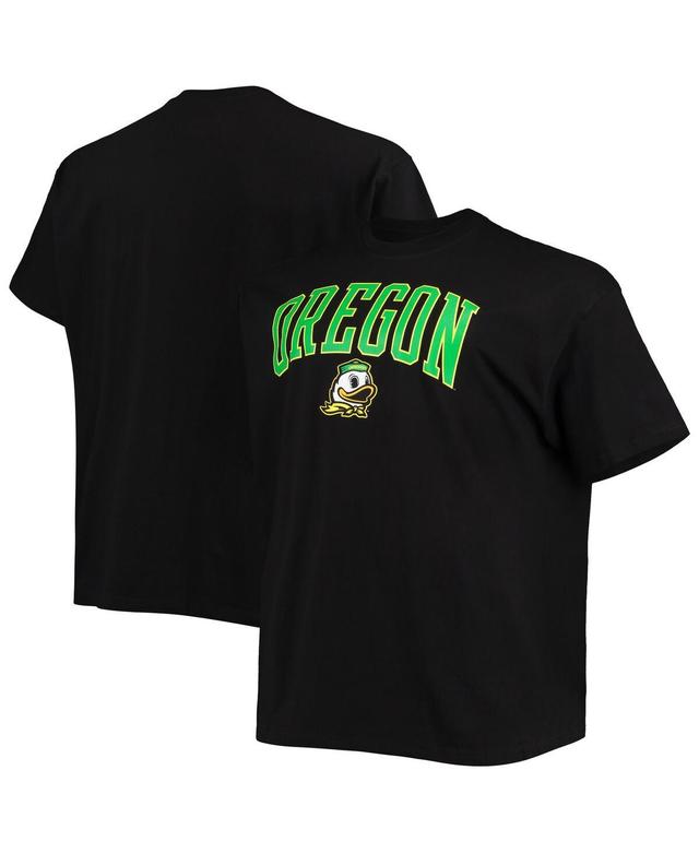 Mens Champion Black Oregon Ducks Big and Tall Arch Over Wordmark T-shirt Product Image