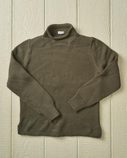 Fisherman's Sweater in Olive Product Image