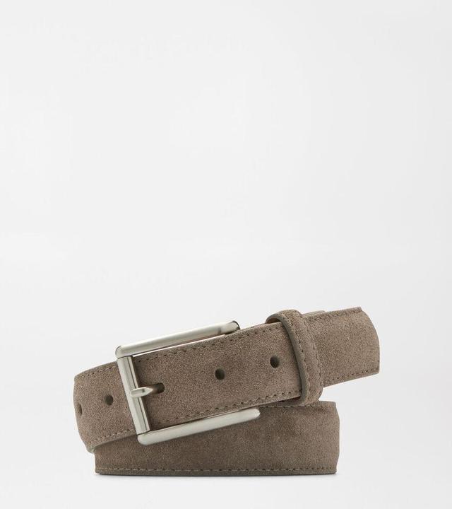 Peter Millar Mens Excursionist Suede Belt | Color: Pebble | Size: 44 Product Image