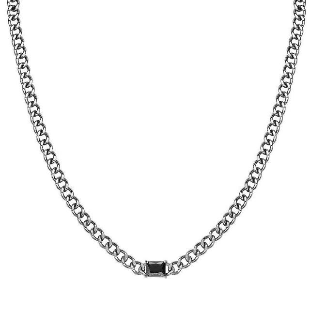 Mens LYNX Stainless Steel Curb Chain Necklace Product Image