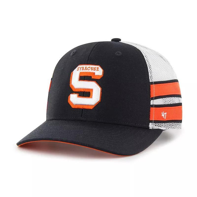 Mens 47 Syracuse Orange Straight Eight Adjustable Trucker Hat, Blue Product Image