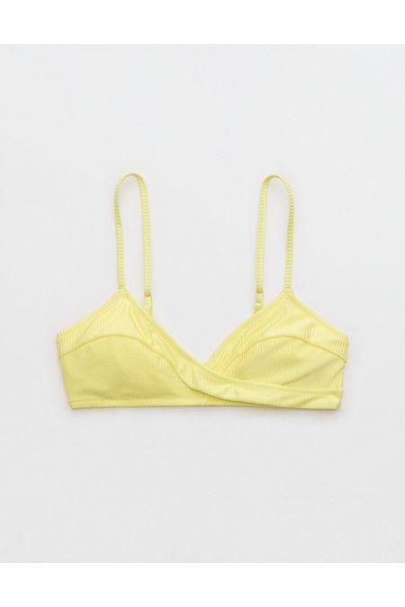 Aerie Shine Rib Twist Scoop Bikini Top Women's Product Image