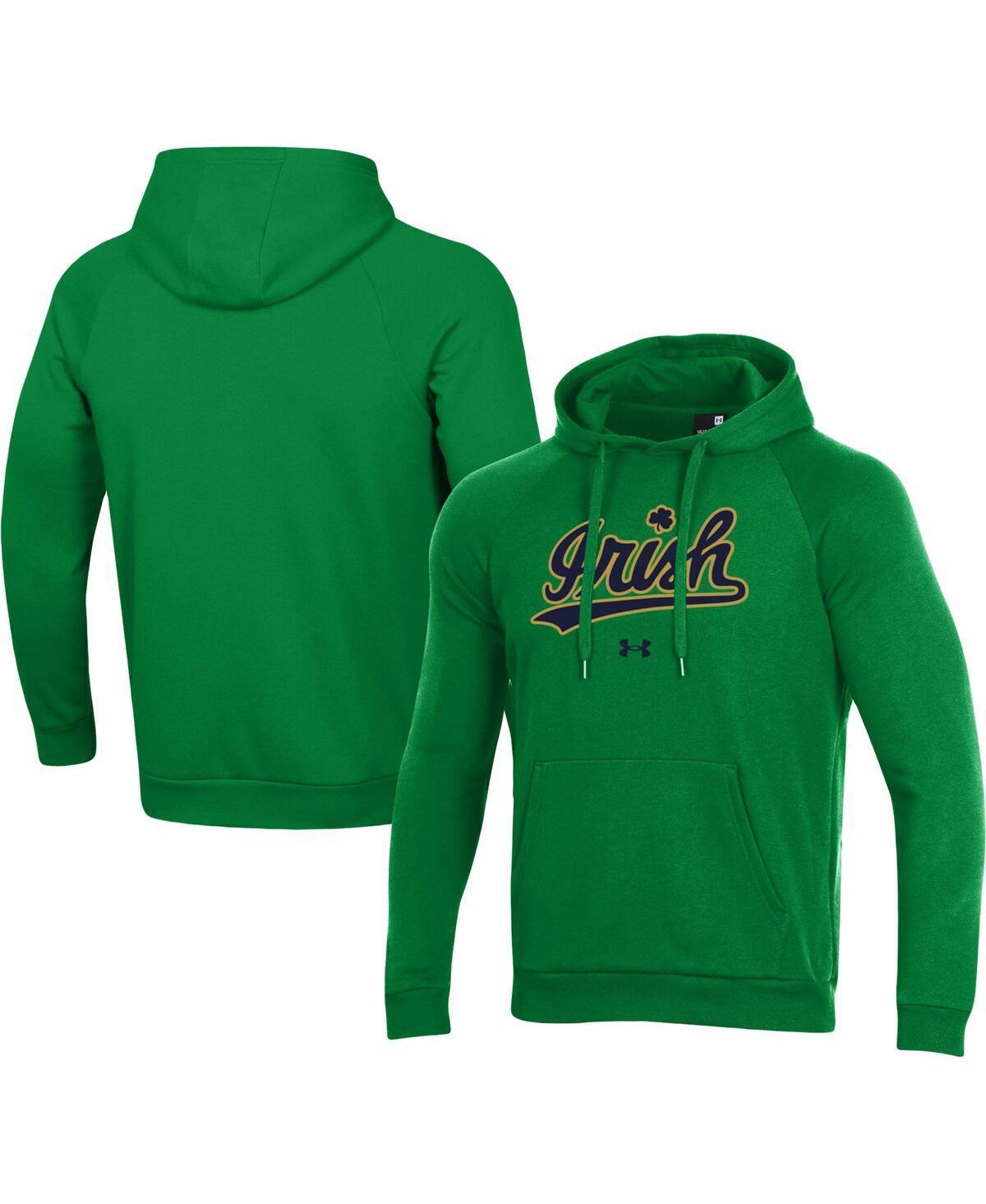 Mens Under Armour Notre Dame Fighting Irish Script School Logo All Day Raglan Pullover Hoodie Product Image