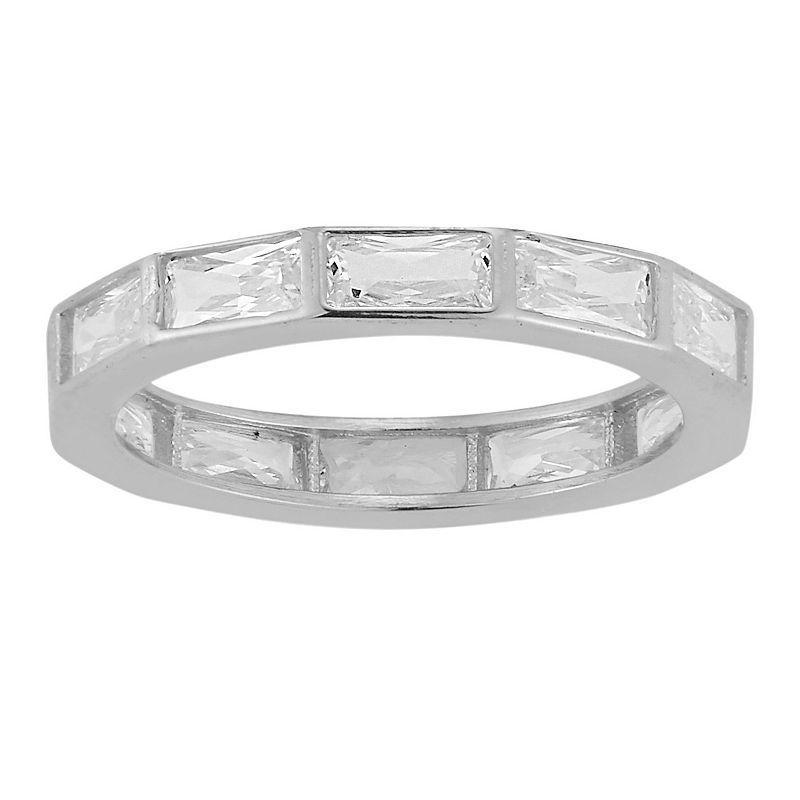 Sunkissed Sterling Cubic Zirconia Band Ring, Womens Silver Product Image