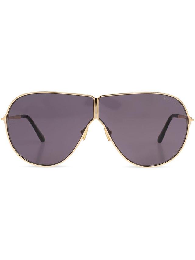 Pilot-frame Sunglasses In Gold Product Image