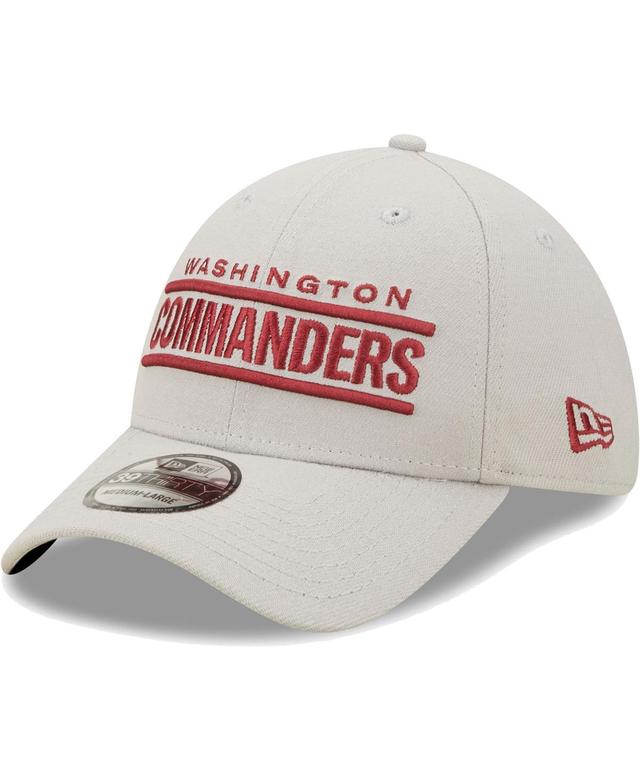 Men's New Era Gray Washington Commanders Wordmark Essential 39THIRTY Flex Hat Product Image