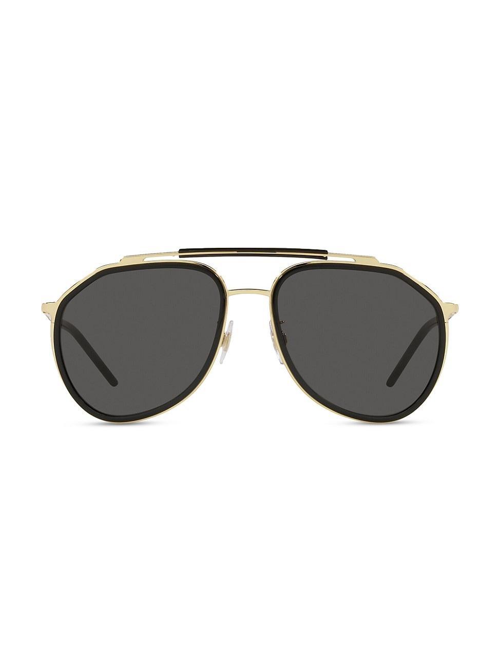 Mens 57MM Aviator Sunglasses Product Image