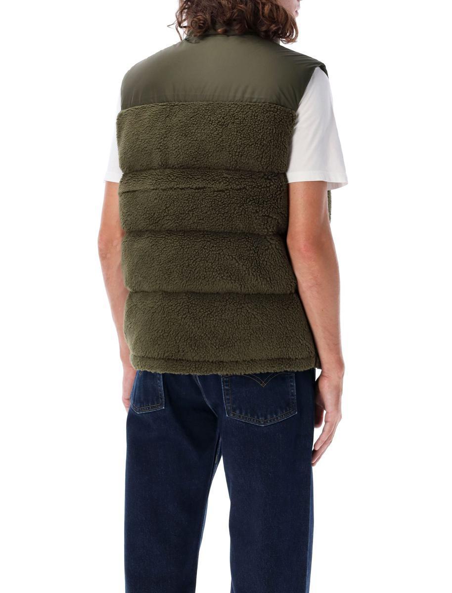 The Gorham Hybrid Down Gilet In Green Product Image