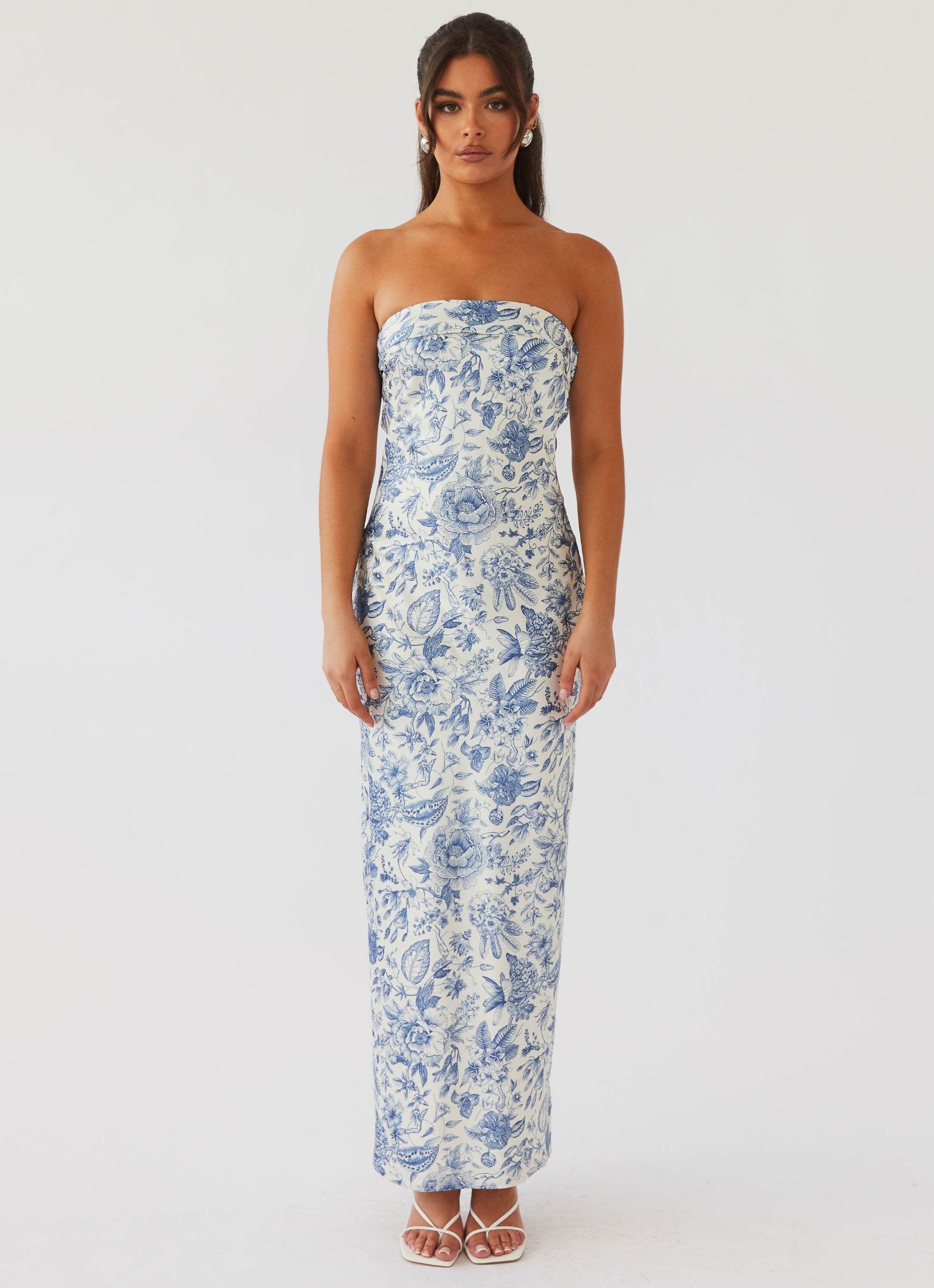 Summer Lover Maxi Dress - Blue Paisley Product Image