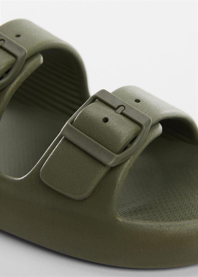 MANGO MAN - Double-buckle rubber sandals khakiMen Product Image