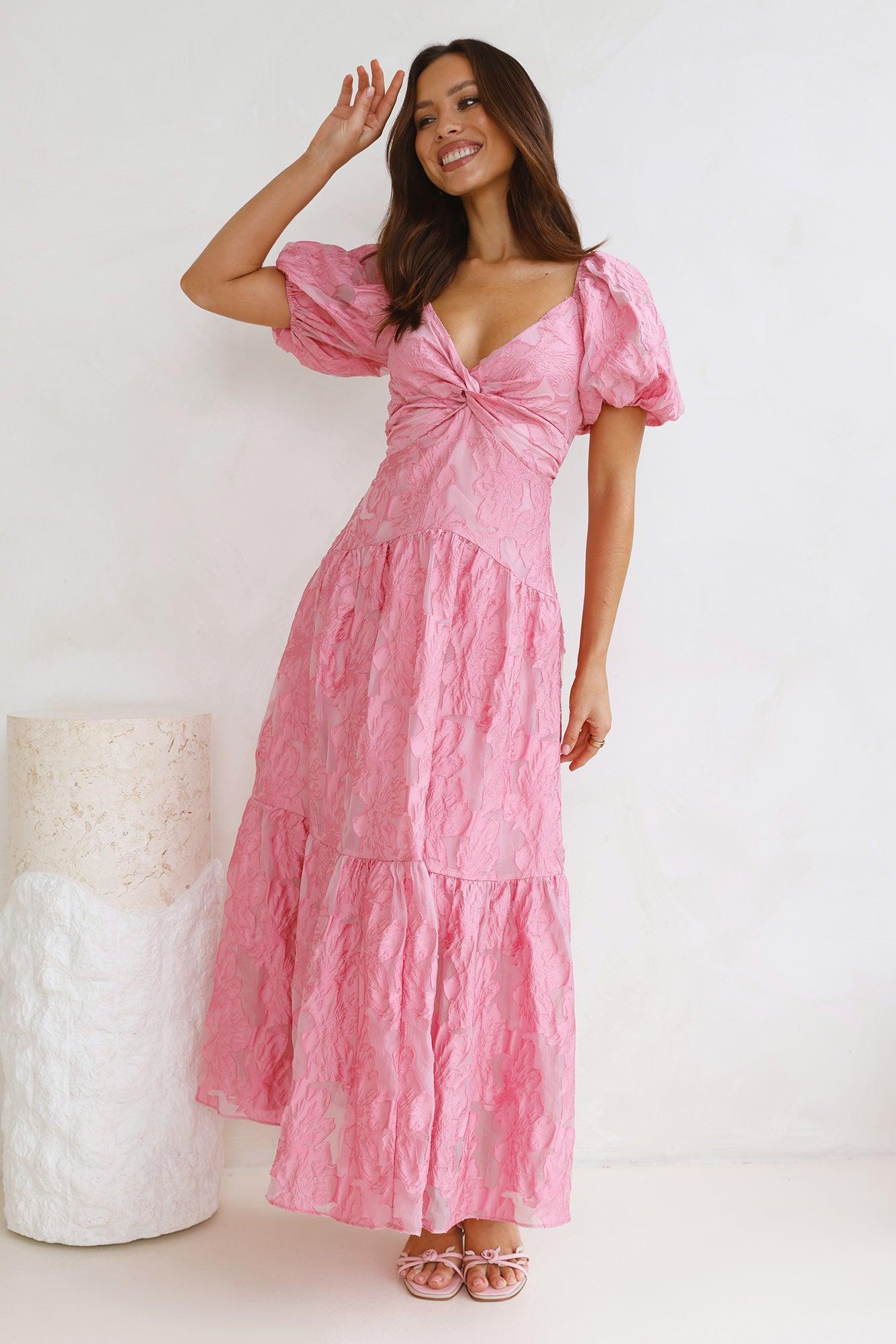 Night To Shine Maxi Dress Pink Product Image