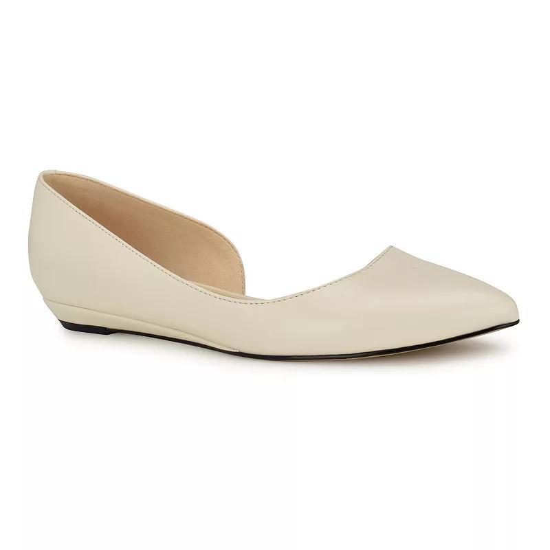 Nine West Saige Womens DOrsay Flats Ivory Product Image