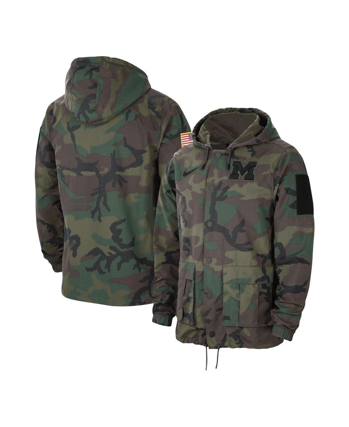 Mens Nike Camo Michigan State Spartans Military Pack Lightweight Full-Snap Hooded Jacket Product Image