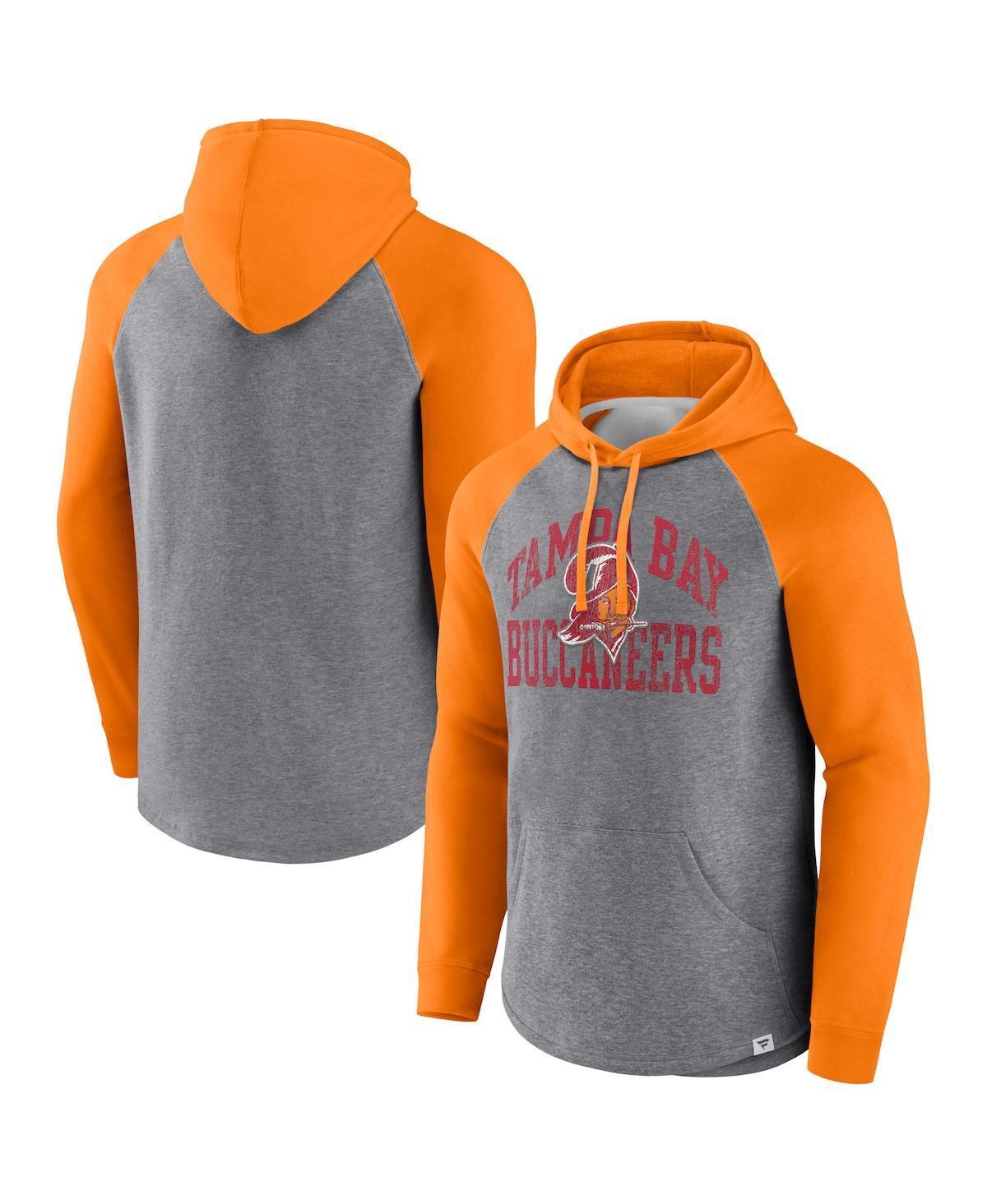 Mens Fanatics Branded Heather Gray Tampa Bay Buccaneers Favorite Arch Raglan Pullover Hoodie Product Image