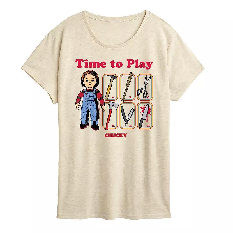 Womens Chucky Time To Play Graphic Tee Product Image