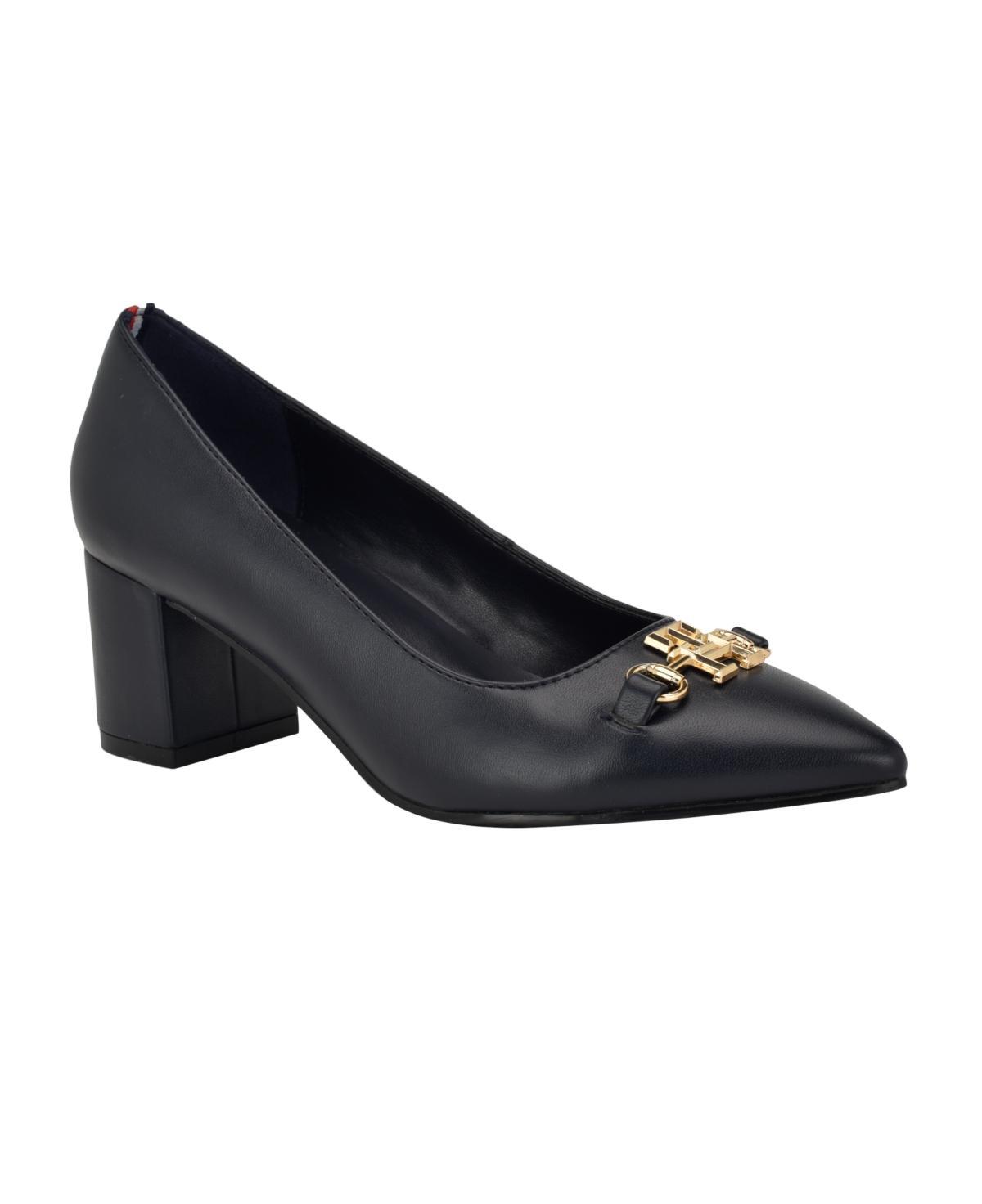 Tommy Hilfiger Womens Nanya Block Heel Classic Pumps Product Image