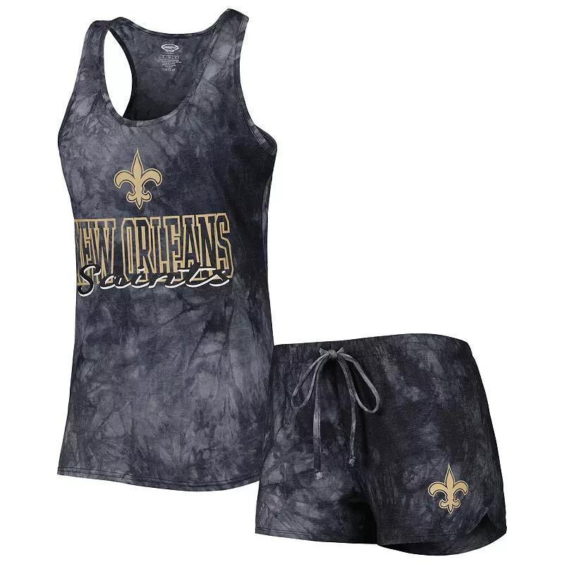 Womens Concepts Sport Charcoal New Orleans Saints Billboard Scoop Neck Racerback Tank and Shorts Sleep Set Grey Product Image