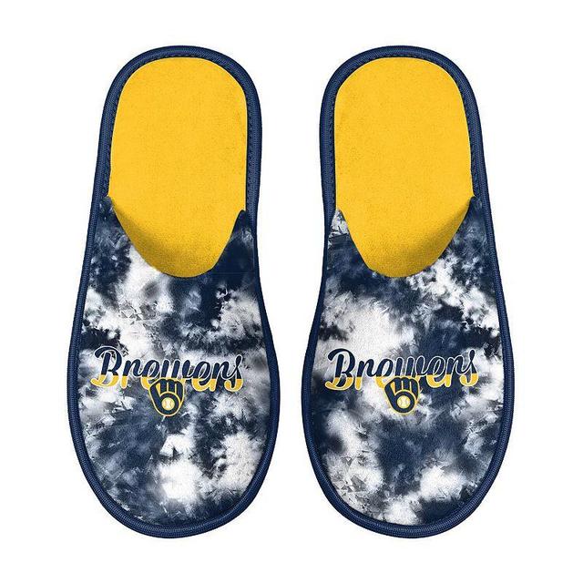 Womens FOCO Milwaukee Brewers Team Scuff Slide Slippers Blue Product Image