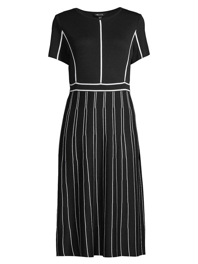 Womens Contrast Striped Midi-Dress Product Image