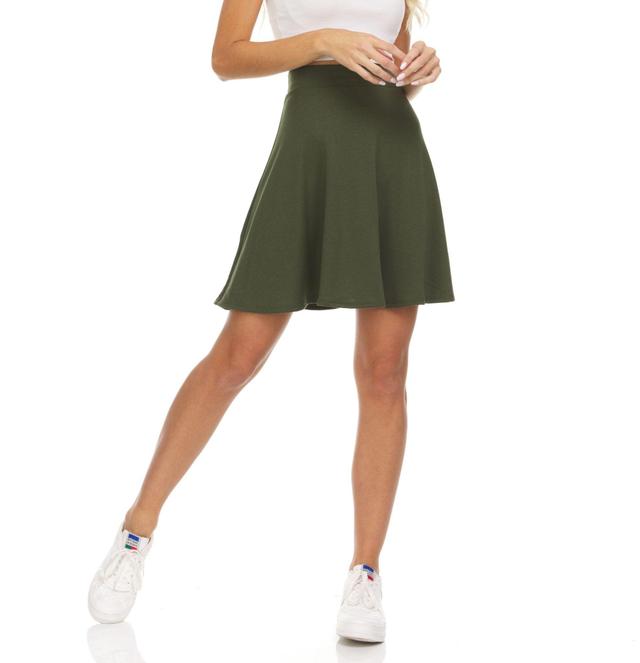 Solid Flared Skater Skirt Product Image