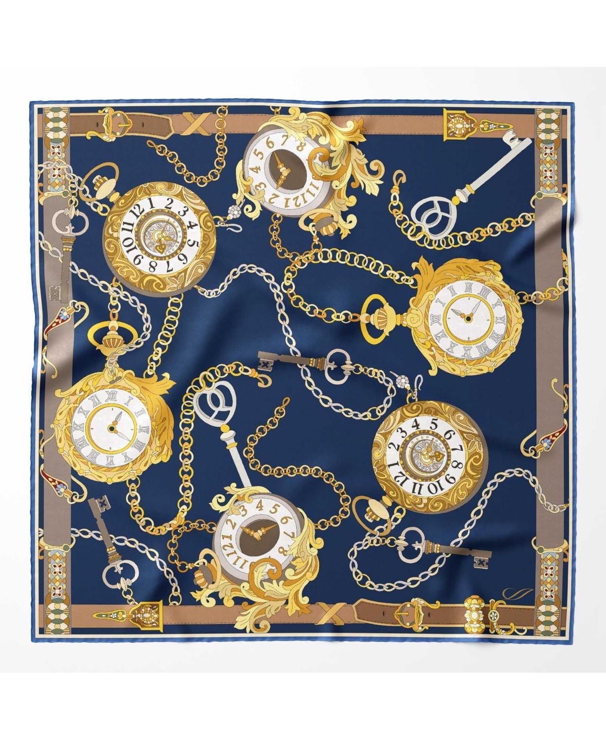 Elizabetta Mens Like Clockwork - Silk Pocket Square for Men Product Image