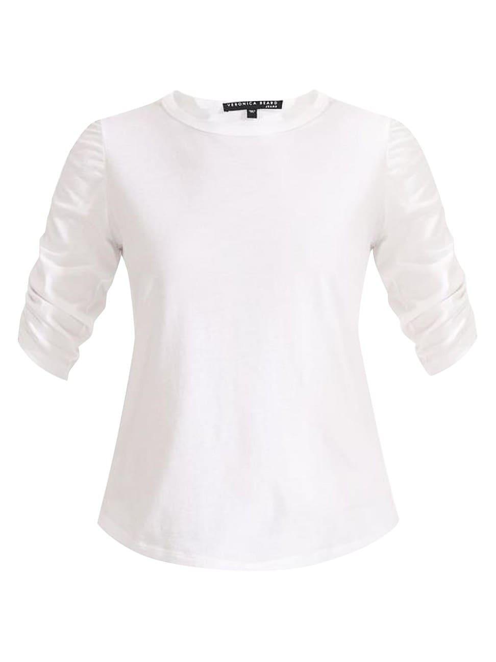 Womens Waldorf Ruched-Sleeve T-Shirt Product Image