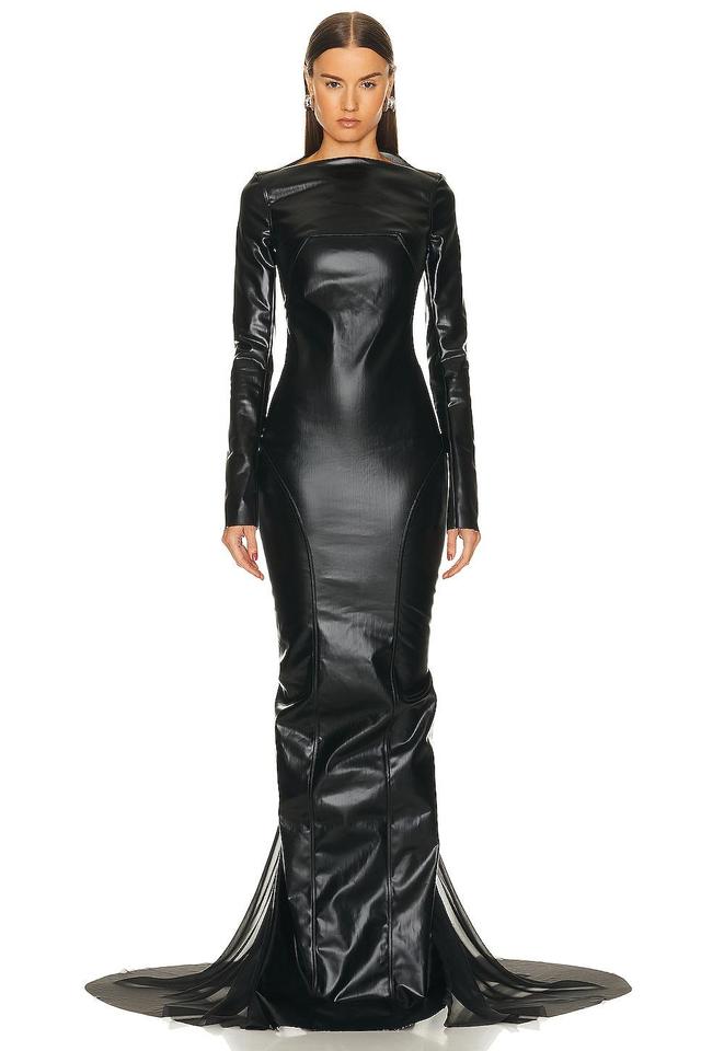 Rick Owens Al Column Dress in Black Product Image