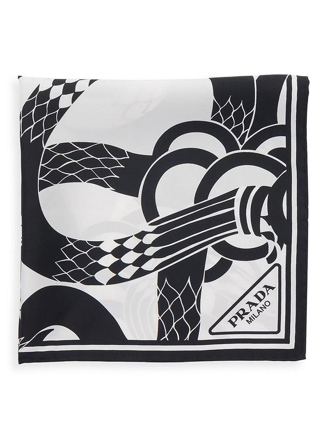 Womens Printed Silk Twill Scarf Product Image