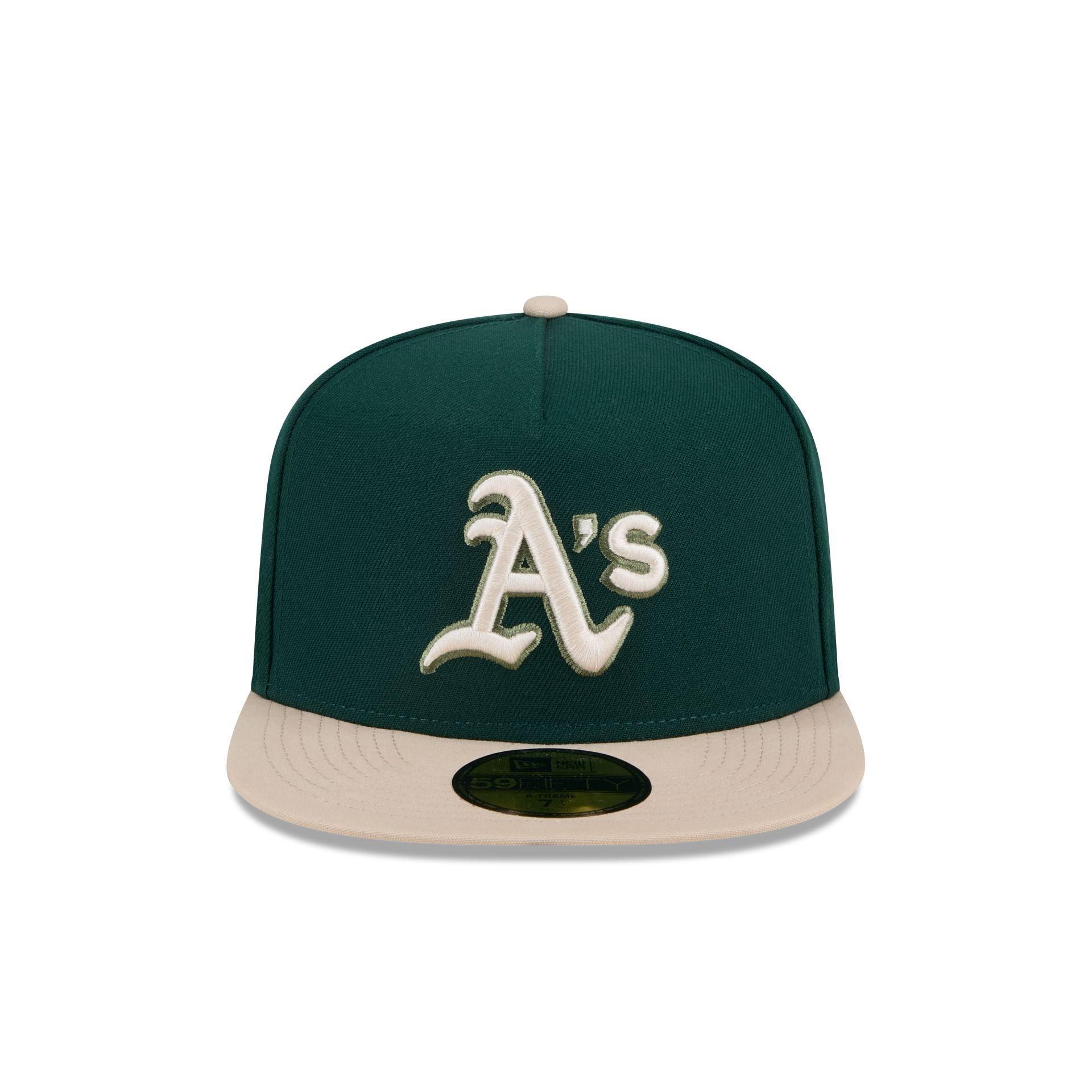 Oakland Athletics Canvas 59FIFTY A-Frame Fitted Hat Male Product Image