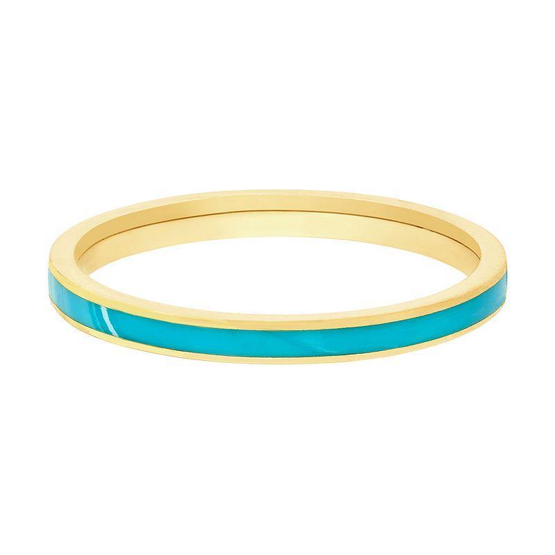 Saks Fifth Avenue Womens 14K Yellow Gold & Enamel Ring Product Image