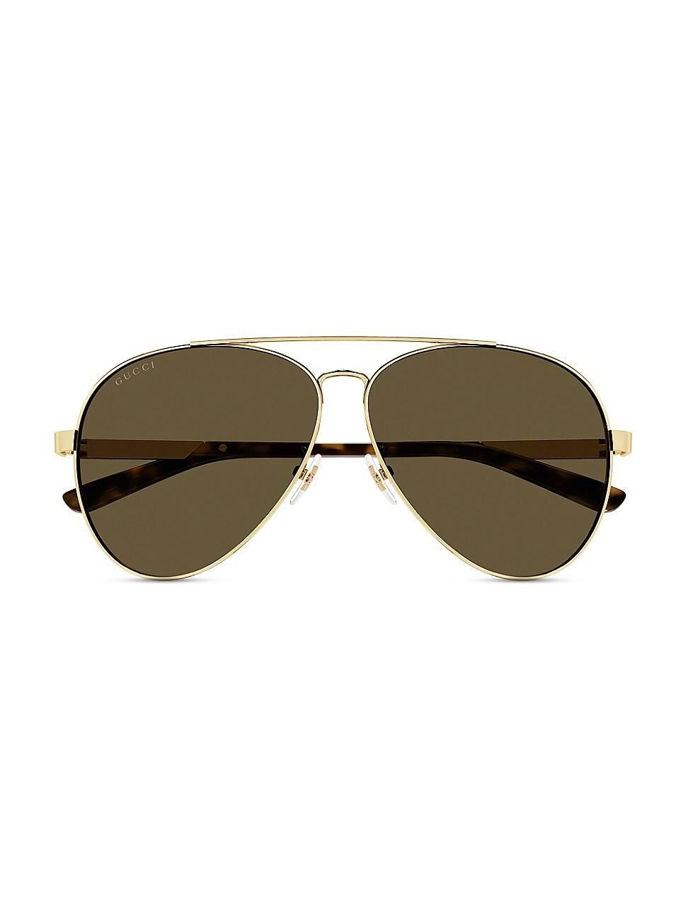 Mens Archive Details 61MM Metal Pilot Sunglasses Product Image