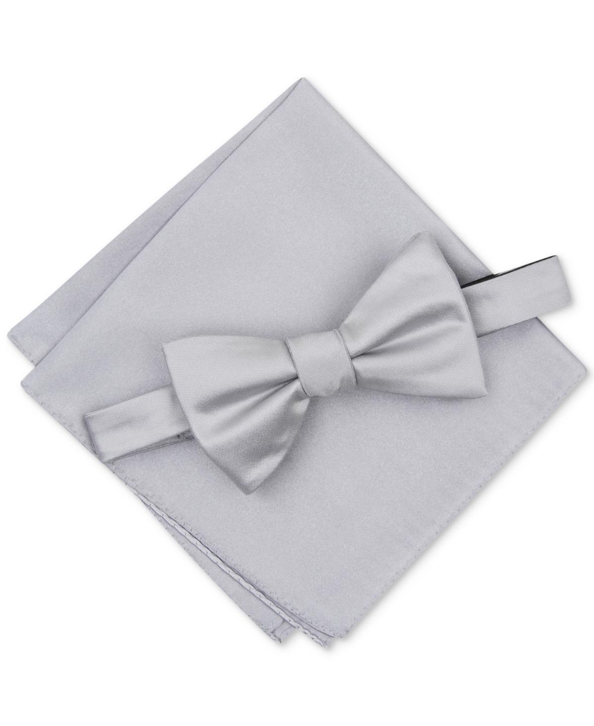 Alfani Mens Solid Texture Pocket Square and Bowtie, Created for Macys Product Image