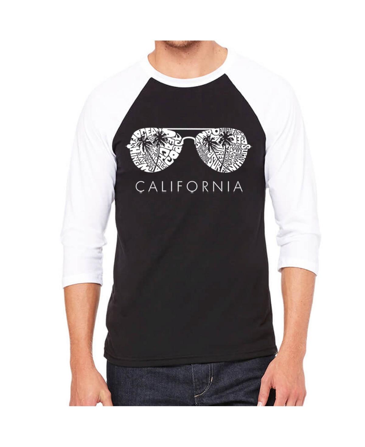 La Pop Art California Shades Mens Raglan Word Art T-shirt Product Image