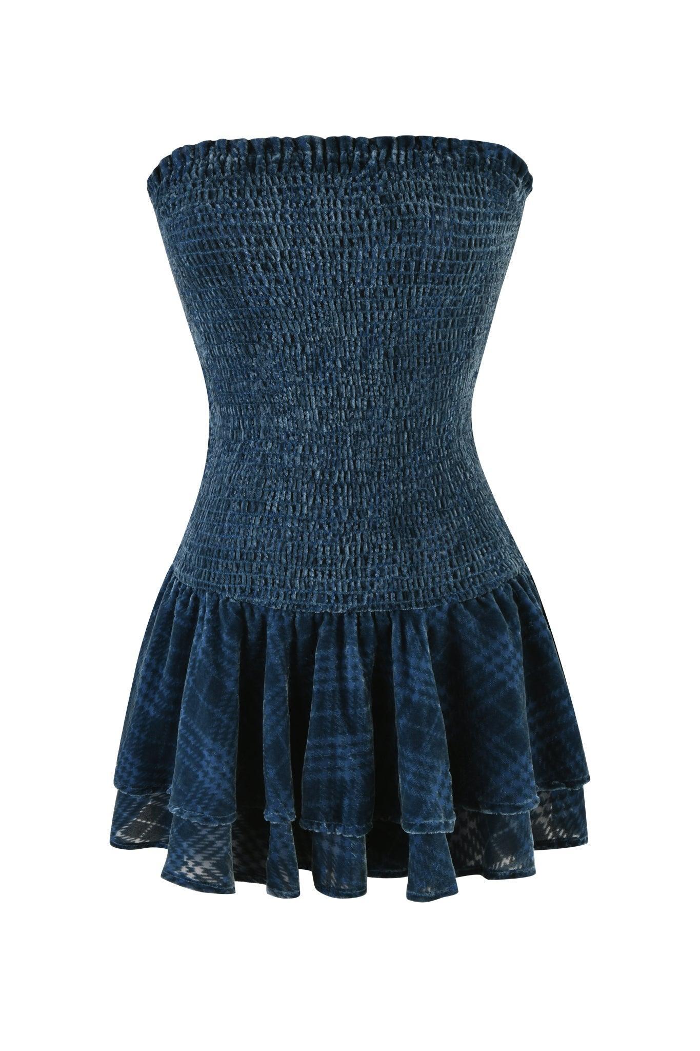 JOSIE MINI DRESS - BLUE Product Image