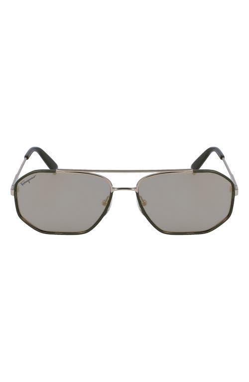 FERRAGAMO 60mm Navigator Sunglasses Product Image