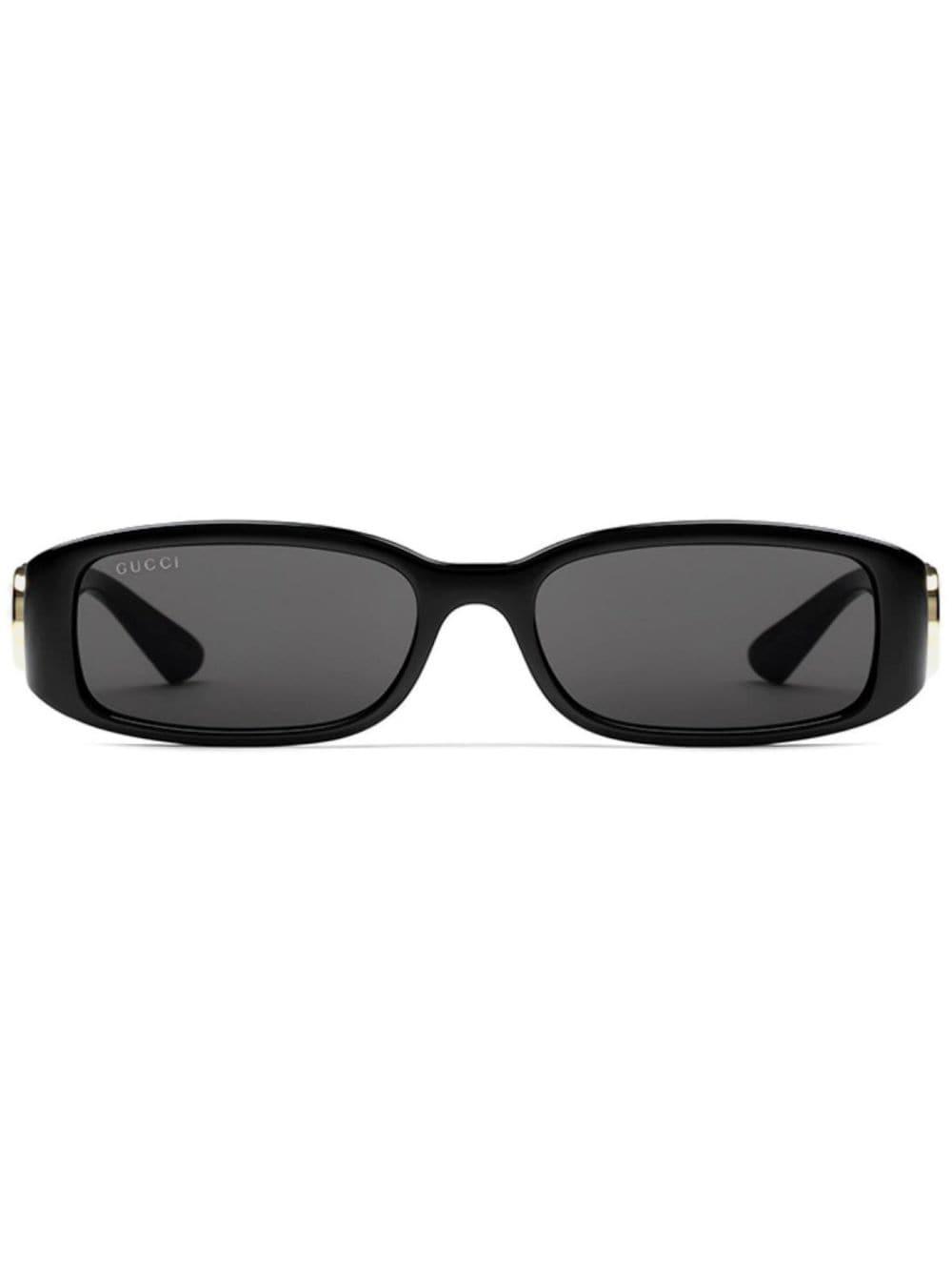 Rectangular-frame Sunglasses In Black Product Image