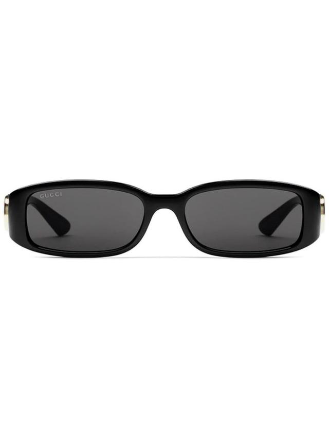 Rectangular-frame Sunglasses In Black Product Image