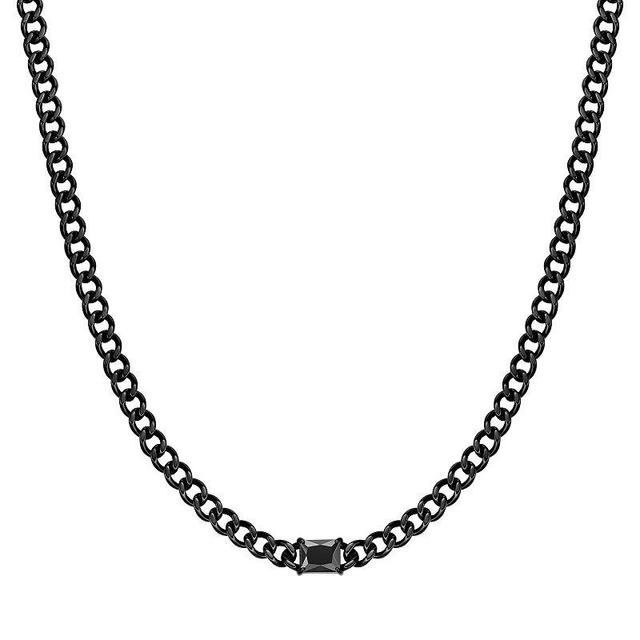 Mens LYNX Stainless Steel Curb Chain Necklace Product Image