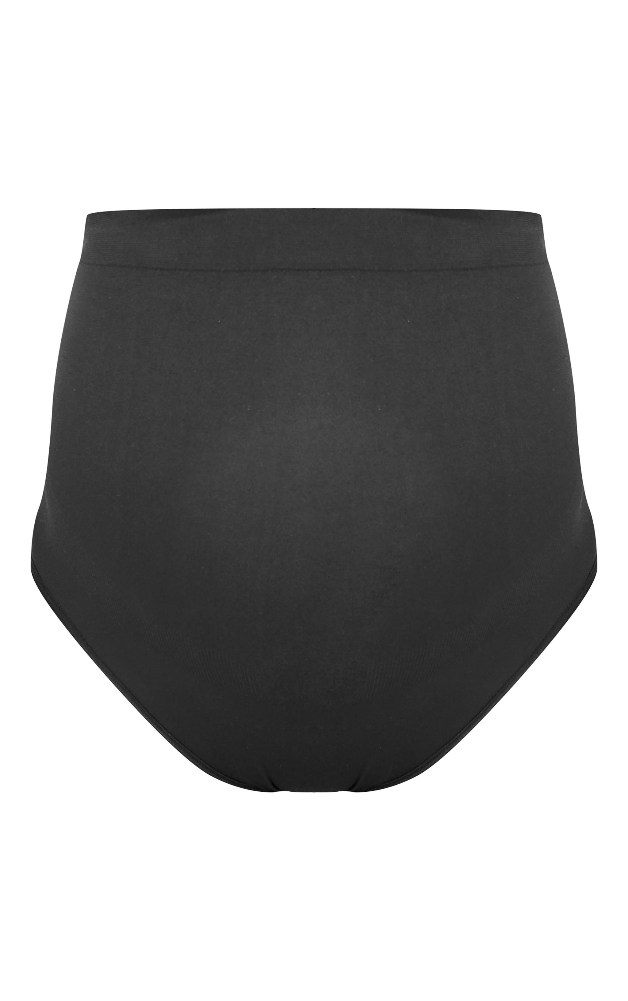 Maternity Black Seamless Elasticated Bump Panties Product Image