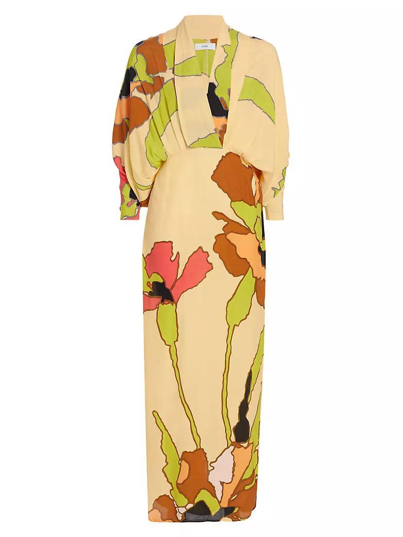 Floral Plunge Maxi Dress Product Image