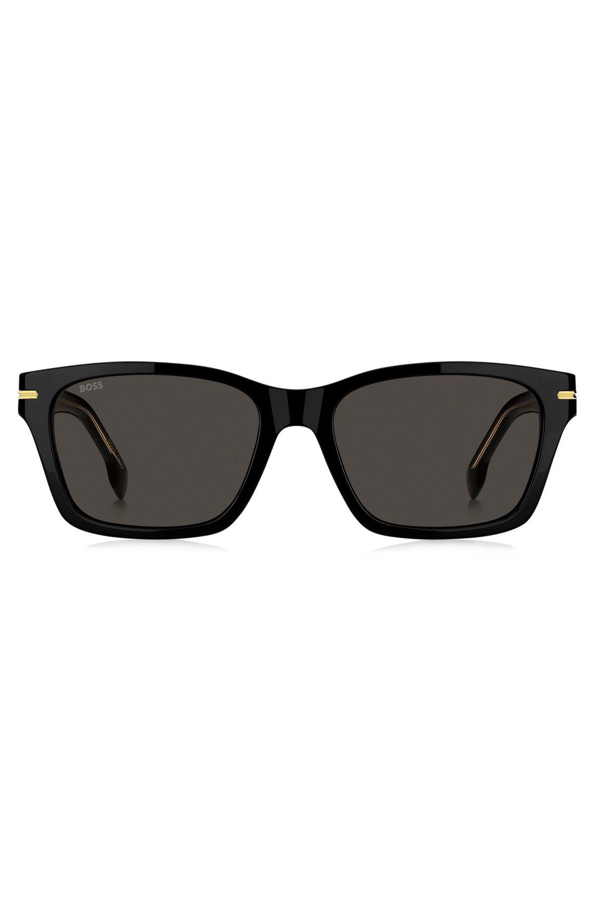 Black-acetate sunglasses with gold-tone hinges Product Image